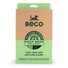 Beco Large Unscented Poo Bags | With Handles | 120