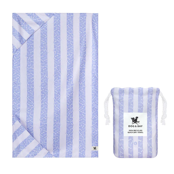 Dog & Bay Towel - Purple Bones