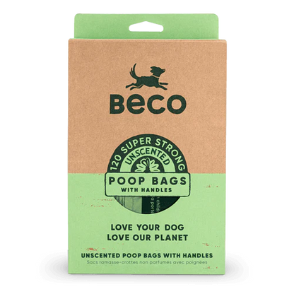 Beco Large Unscented Poo Bags | With Handles | 120