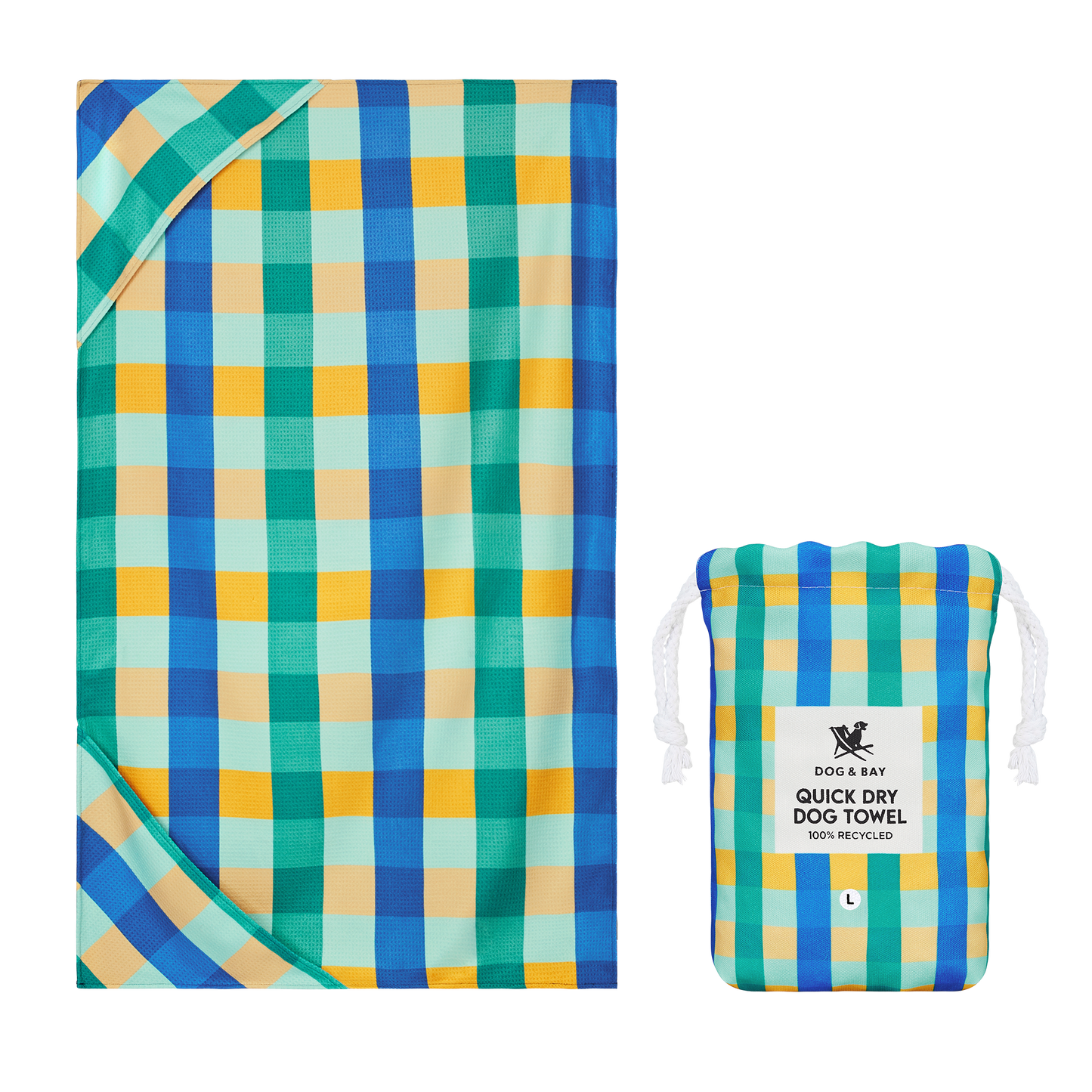 Dog & Bay Towel - Puppy Plaid