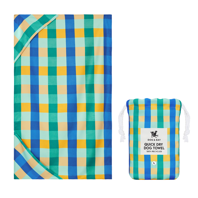 Dog & Bay Towel - Puppy Plaid