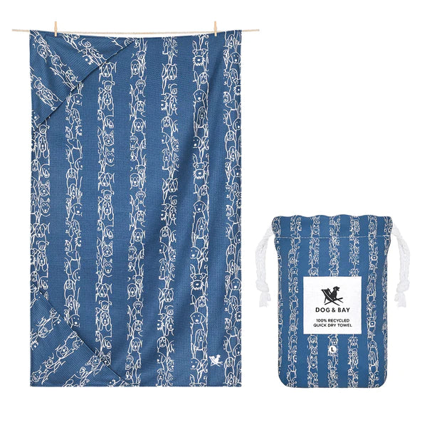 Dock & Bay Towel - Blue Dogs