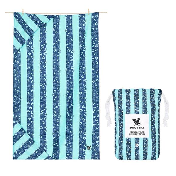 Dock & Bay Towel - Blue Paws