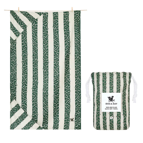 Dock & Bay Towel - Green Bones